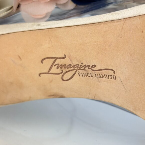 Imagine Vince Camuto Daphne Ivory 3D Floral Stiletto Heels 9.5M Bridal Wedding - Picture 13 of 13